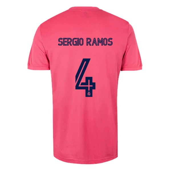 Camiseta Real Madrid Segunda equipo NO.4 Sergio Ramos 2020-2021 Rosa